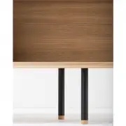 KOMODA DĘBOWA FINA NISKA 160X45X48 CM CZARNA GAZZDA