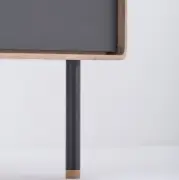 KOMODA DĘBOWA FINA NISKA 160X45X48 CM CZARNA GAZZDA
