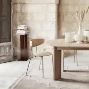 STÓŁ ROZKŁADANY BEVEL 117-217 CM DĄB BIELONY FERM LIVING