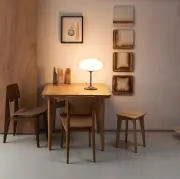 Lampa stołowa Stemlite 70 cm czerń wpadająca w czerwony GUBI