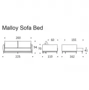 Sofa rozkładana Malloy 533 Boucle Ash Grey Innovation