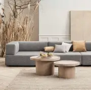 STOLIK KAWOWY Plateau 48 cm dąb lakierowany BOLIA