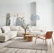 STOLIK KAWOWY Plateau 48 cm dąb bielony BOLIA