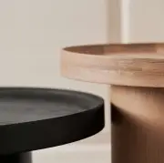 STOLIK KAWOWY Plateau 48 cm dąb bielony BOLIA
