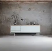 KOMODA FLOOW 200 CM DĄB OLEJOWANY - BIAŁY LAMINAT BOLIA