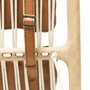 Fotel Dedo wysoki skórzany brązowy Gazzda