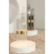 Lampa Cactus duża przydymiona szara-mosiężna Pulpo