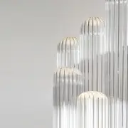 Lampa Cactus duża przydymiona szara-mosiężna Pulpo