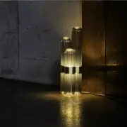 Lampa Cactus duża przydymiona szara-mosiężna Pulpo