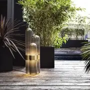 Lampa Cactus duża przydymiona szara-mosiężna Pulpo