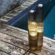 Lampa Cactus duża przydymiona szara-mosiężna Pulpo