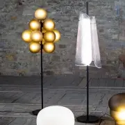 Lampa podłogowa Stellar mała przydymiona szara Pulpo