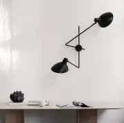 Lampa ścienna VV Cinquanta Twin mosiężno-biała Astep