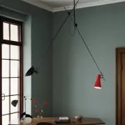Lampa VV Cinquanta czarna rama-czarny i biały klosz Astep
