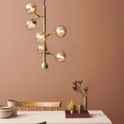 Lampa wisząca Atom vertical amber Halo Design