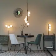 Lampa stołowa Monica szkło opalizowane White Label Living