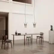 Stół Oku okrągły jasny przydymiony dąb Norr 11