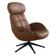 Fotel Wypoczynkowy Chester Z Podnóżkiem Omaha Cognac Brown Flexlux