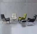 Fotel Michael Z Podnóżkiem Light Grey