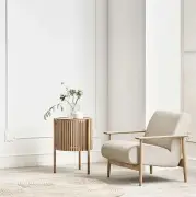 Fotel Visti Nantes Light Beige dąb olejowany Bolia