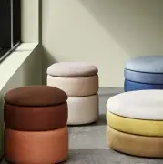Pufa Pond h;30 cm różowa Broste Copenhagen