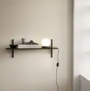 Półka Sector z wieszakiem mosiądz Ferm Living