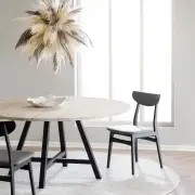 Stół Carradale 150 cm dębowy bielony Rowico