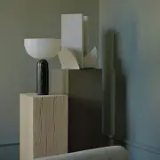 Lampa stołowa Kizu 35 cm czarny marmur New Works