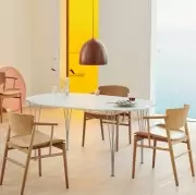 Stół Superellipse 135 cm laminat special szary Fritz Hansen
