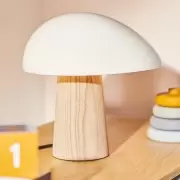 Lampa stołowa Night Owl biała podstawa jesionowa Fritz Hansen