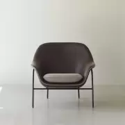 Fotel Drape niski Ultra Leather dąb Normann Copenhagen