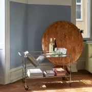 Stolik na kółkach Alima NDS1 stal czarna-orzech Andtradition