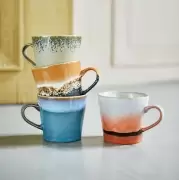 Zestaw 4 ceramicznych kubków americano 70s pegasus HKliving