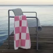 Ręcznik łazienkowy Check różowy Hay
