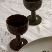 Kieliszek do wina Floccula 6 szt. brązowy Ferm Living