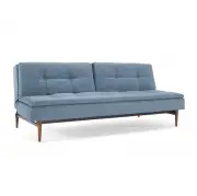 Sofa rozkładana Dublexo 558 Soft Indigo ciemne drewno Innovation