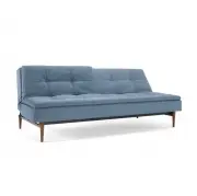 Sofa rozkładana Dublexo 558 Soft Indigo ciemne drewno Innovation