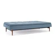 Sofa rozkładana Dublexo 558 Soft Indigo ciemne drewno Innovation