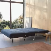 Sofa rozkładana Cubed 160 cm chromowana podstawa Dance Blue Innovation