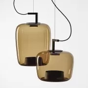 Lampa wisząca Double short przydymiona szara Brokis
