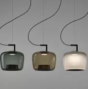 Lampa wisząca Double long przydymiona szara Brokis