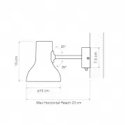 LAMPA ŚCIENNA TYPE 75 MINI ALPINE WHITE ANGLEPOISE