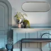 Lustro ścienne Angui 108 cm srebrne AYTM