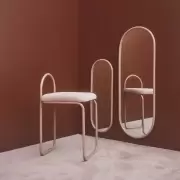 Lustro ścienne Angui 108 cm różowe AYTM