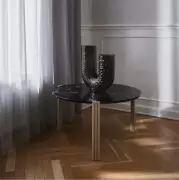 Stolik kawowy Tribus 60 cm Jasny piasek/czarny AYTM