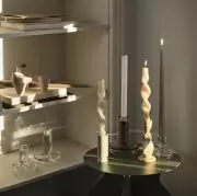 Świecznik Twist niebieski Broste Copenhagen