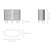 Komoda Audacious highboard ciemny dąb sterling Umage