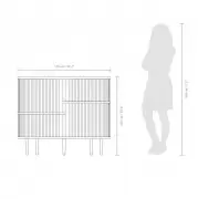 Komoda Audacious highboard naturalny dąb sugar brown Umage