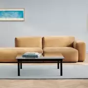 Stolik kawowy Kofi 120 cm czarny dąb przezroczysty blat Hay