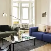 Stolik kawowy Kofi 120 cm czarny dąb przezroczysty blat Hay